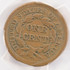 1854 1c Braided Hair Large Cent 2% Straight Clip PCGS XF40