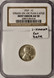 1937 1c Wheat Cent Struck on Dime Planchet NGC AU50