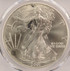 2001 $1 Silver Eagle Struck Thru Plastic Obverse PCGS MS69