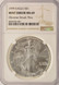 1999 $1 Silver Eagle Strike Thru Obverse NGC MS69