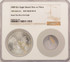 1999 $1 Silver Eagle (2 Piece Set) Struck Thru & Retained 2-Piece Set NGC MS69