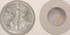 1999 $1 Silver Eagle (2 Piece Set) Struck Thru & Retained 2-Piece Set NGC MS69