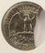 1967 25c Washington Quarter Broadstruck & 20% Curved Clip ANACS MS63
