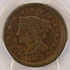 1853 1c Large Cent Misaligned Die PCGS XF40
