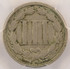 1869 3CN Three Cent Nickel Struck Thru Obverse PCGS F15 1869 3CN Three Cent Nickel Struck Thru Obverse PCGS F15