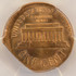 1962 1c Lincoln Cent Uncentered Broadstruck on 7% Ragged End Clip PCGS MS64 Red