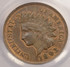 1893 1c Indian Cent Rotated Double-Struck In-Collar PCGS AU53
