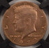 1972 50c Kennedy Half Obverse Missing Clad Layer NGC AU58 RB
