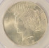 1925 $1 Peace Dollar Struck Thru Obverse CACG MS64