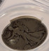 1934 50c Walking Half Partial Collar & Rim Clip PCGS F12