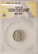 1956 1c Wheat Cent Struck on Silver Dime Blank ANACS AU50