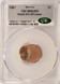 1987 1c Lincoln Cent Struck 55% Off-Center CACG MS63 Red