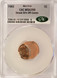 1983 1c Lincoln Cent Struck 50% Off-Center CACG MS62 Red