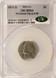 1975-D 5c Jefferson Nickel 5% Curved Clip at K-6 CACG MS64
