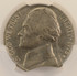 1975-D 5c Jefferson Nickel 5% Curved Clip at K-6 CACG MS64