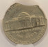 1975-D 5c Jefferson Nickel 5% Curved Clip at K-6 CACG MS64