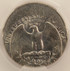 1989-P 25c Washington Quarter Struck 18% Off-Center CACG AU58