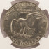 1972 $1 Ike Dollar 3% Curved Clip at K-10 NGC MS62