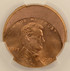 2000 1c Lincoln Cent Struck 20% Off-Center CACG MS64 Red