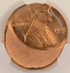 1991 1c Lincoln Cent Struck 35% Off-Center CACG MS63 Red