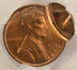 1972-D 1c Lincoln Cent Double-Struck, 2nd 85% Off-Center Uniface CACG MS61 Red