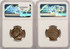 1970-D 1c Lincoln Cent 2 Coin Mated Pair Multi-Struck NGC MS63 BN