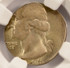 1946-x 25c Washington Quarter Struck on Dime Planchet NGC MS64