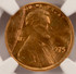 1975 1c Lincoln Cent Cud Major Die Break NGC MS64 Red