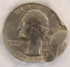 1976 25c Bicentennial Quarter Double-Struck, 2nd Off-Center & Indent PCGS MS61