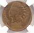 1887 1c Indian Cent Struck 15% Off-Center NGC VG10 Brown