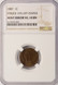 1887 1c Indian Cent Struck 15% Off-Center NGC VG10 Brown