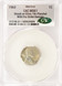 1963 1c Lincoln Cent Struck on Silver Dime Planchet CACG MS61