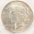 1923 $1 Peace Dollar Curved Clip at 7:00 CACG MS61