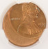 1995 1c Lincoln Cent Struck 25% Off-Center CACG MS64 Red