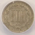 1865 3CN Three Cent Nickel Curved Clip 1.87 Grams ANACS AU58