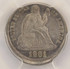 1891 10c Seated Dime Struck 5% Off-Center PCGS AU58