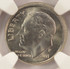 NGC 2011-P 10c Roosevelt Dime Broadstruck MS66 FT