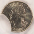 1995-P 25c Washington Quarter 16% Curved Clip PCGS MS65