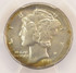1941 10c Mercury Dime Broadstruck PCGS MS62