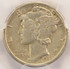 1935-S 10c Mercury Dime Cud Major Die Break PCGS AU53