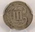 1856 3CS There Cent Silver 2% Curved Clip PCGS VF30