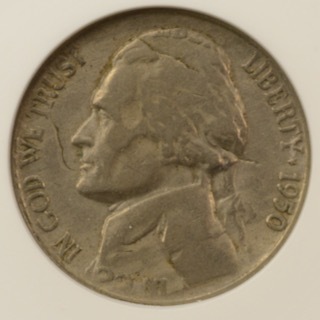 Double-struck on-center jefferson nickel Double-struck on-center jefferson nickel