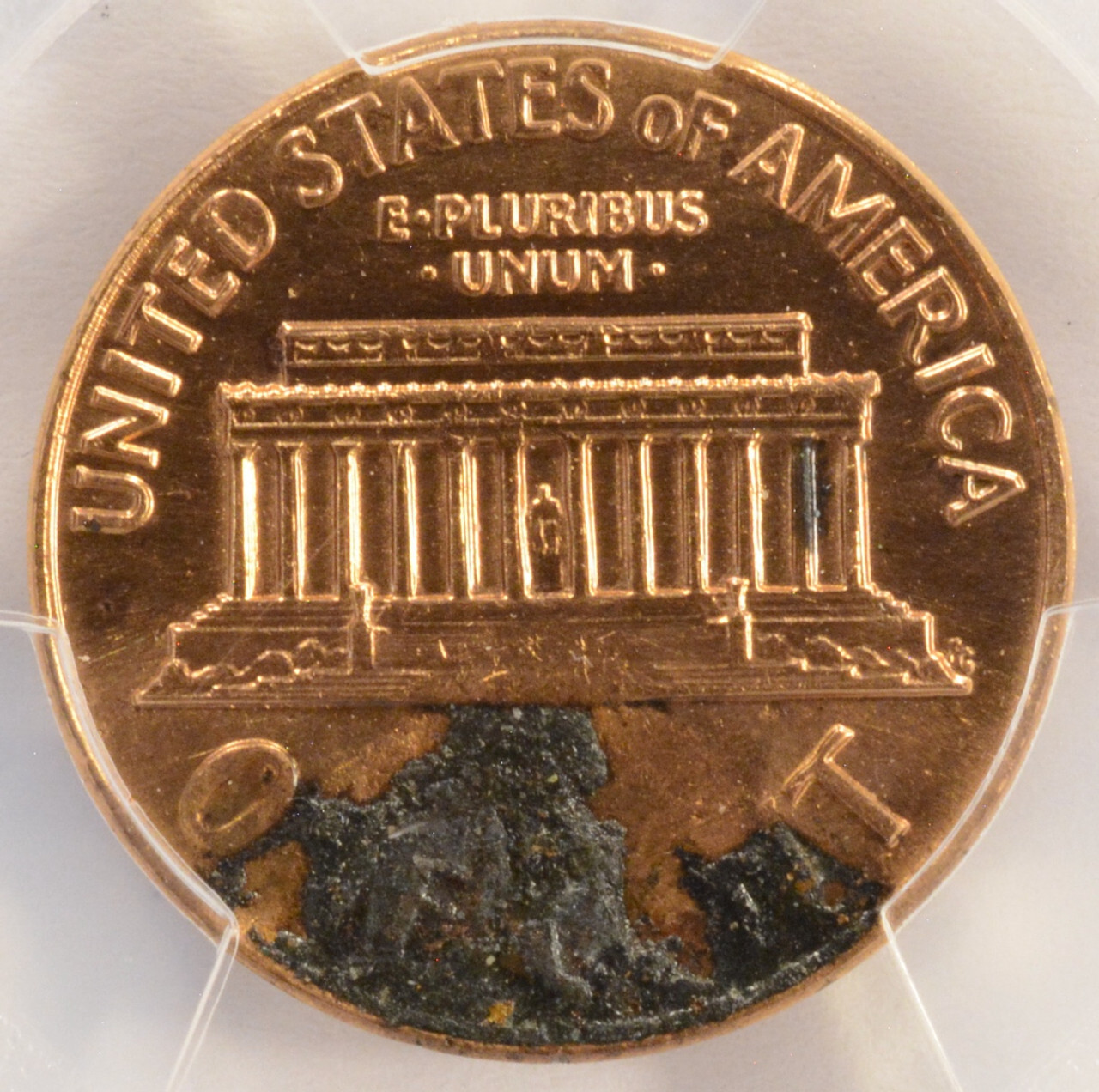 1971-D 1c Lincoln Cent Large Retained Struck Thru Grease PCGS UNC 1971-D 1c Lincoln Cent Large Retained Struck Thru Grease PCGS UNC