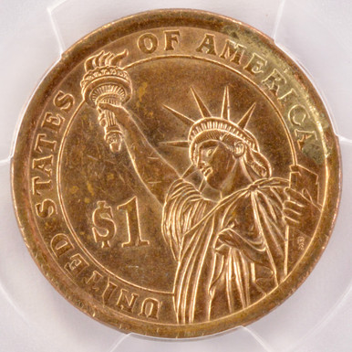 2007-D $1 Washington Dollar Missing Reverse Clad Layer PCGS MS62