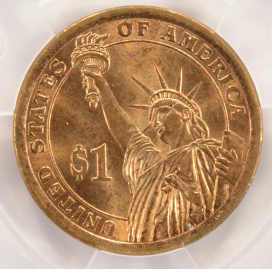 2007-D $1 John Adams Dollar Missing Reverse Clad Layer ANACS MS64 RB