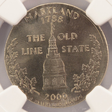 2000-P 25c Maryland Quarter Struck on Nickel Planchet NGC MS66