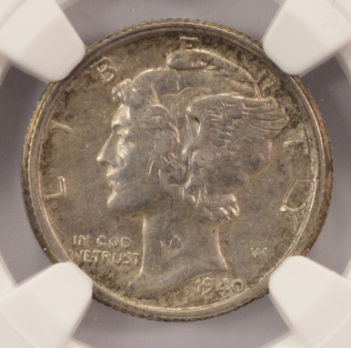 NGC鑑定 MS65 1948年 カメルーン 1フラン 高級 1940-S 10c Mercury Dime Double-Struck Rotated In-Collar NGC AU55