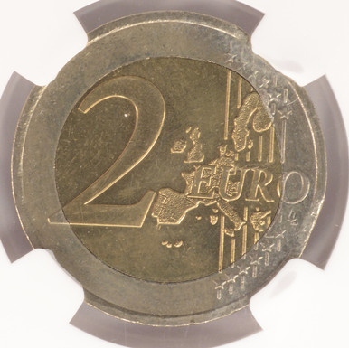 2002 2E Austria Old Map Double Curved Clipped NGC MS65