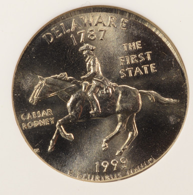 1999-D 25c Delaware Quarter Struck on 5c Planchet NGC MS64