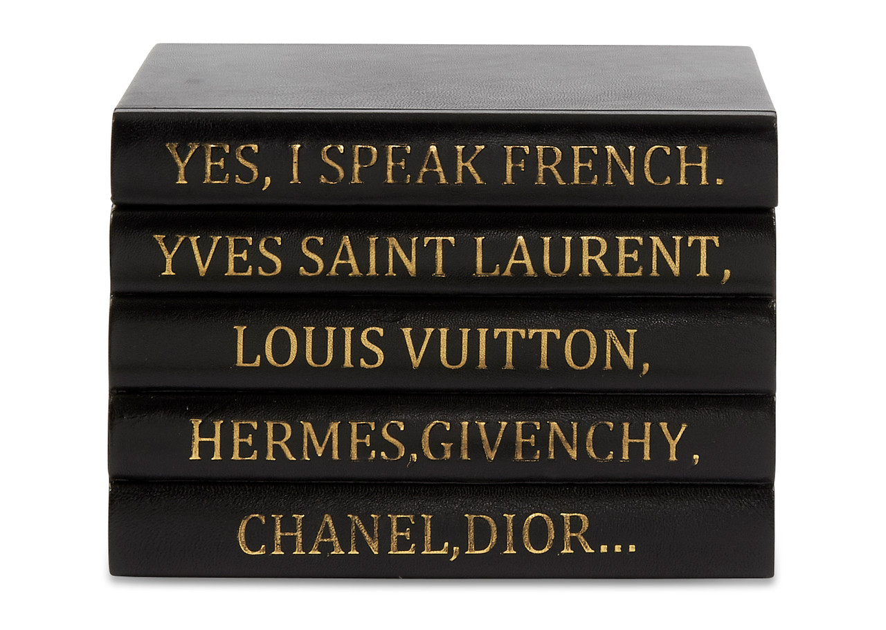 Stack of Books, Yes, I Speak French – High Fashion Home